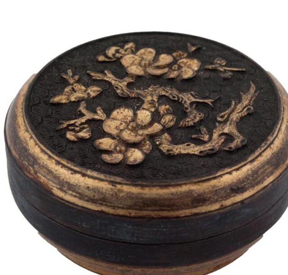 Boîte à encens (xianghe), Chine, époque Ming, bronze partiellement doré