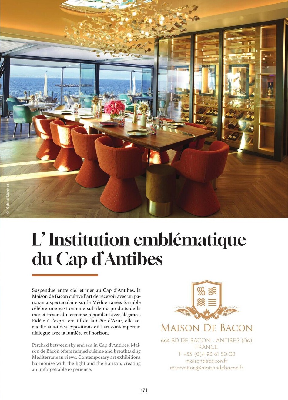 Maison de Bacon, l'institution emblématique du Cap d'Antibes